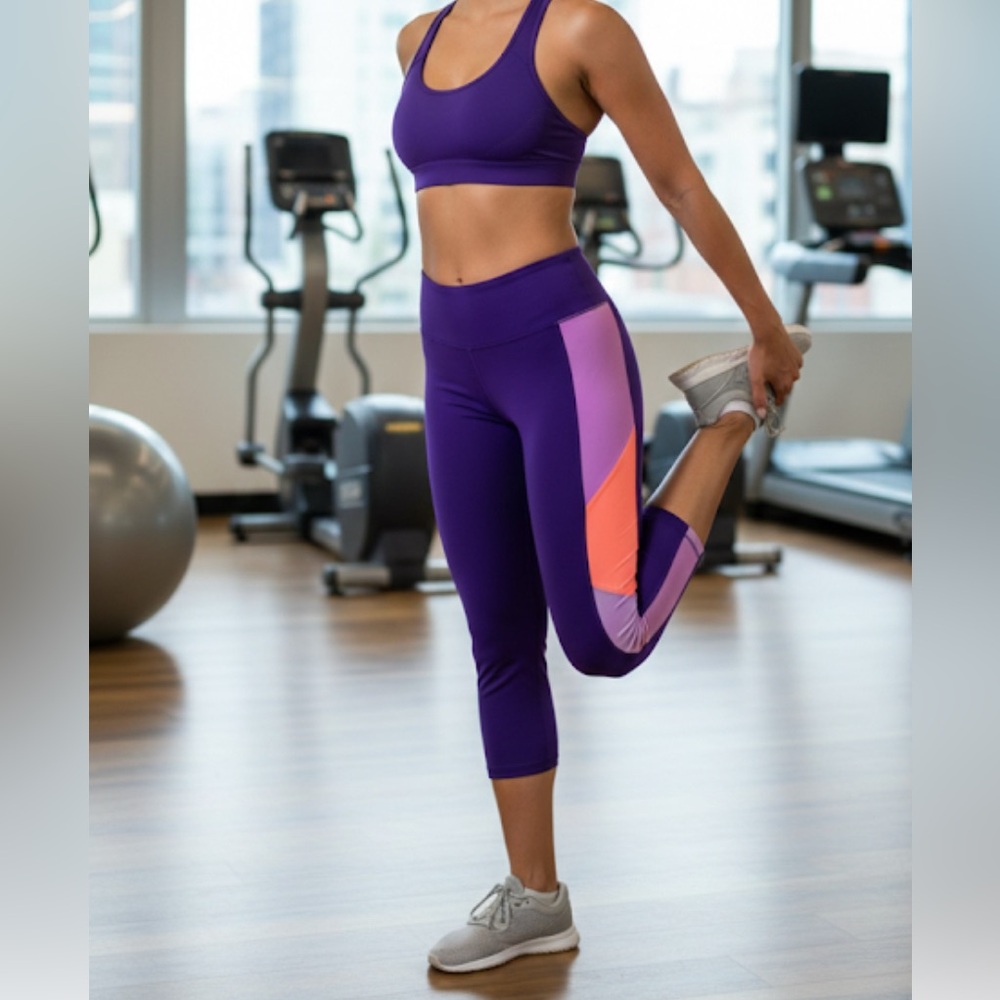 Champion duo‎ dry purple color lock leggings